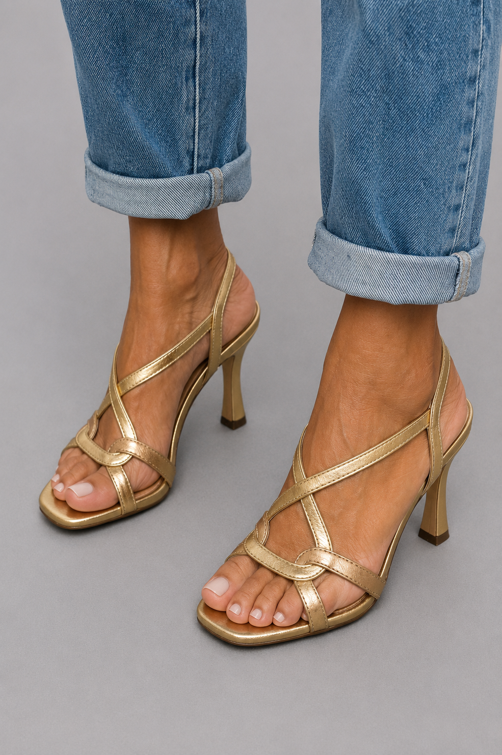 CASSIE | Golden Summer Charm Heeled Sandals