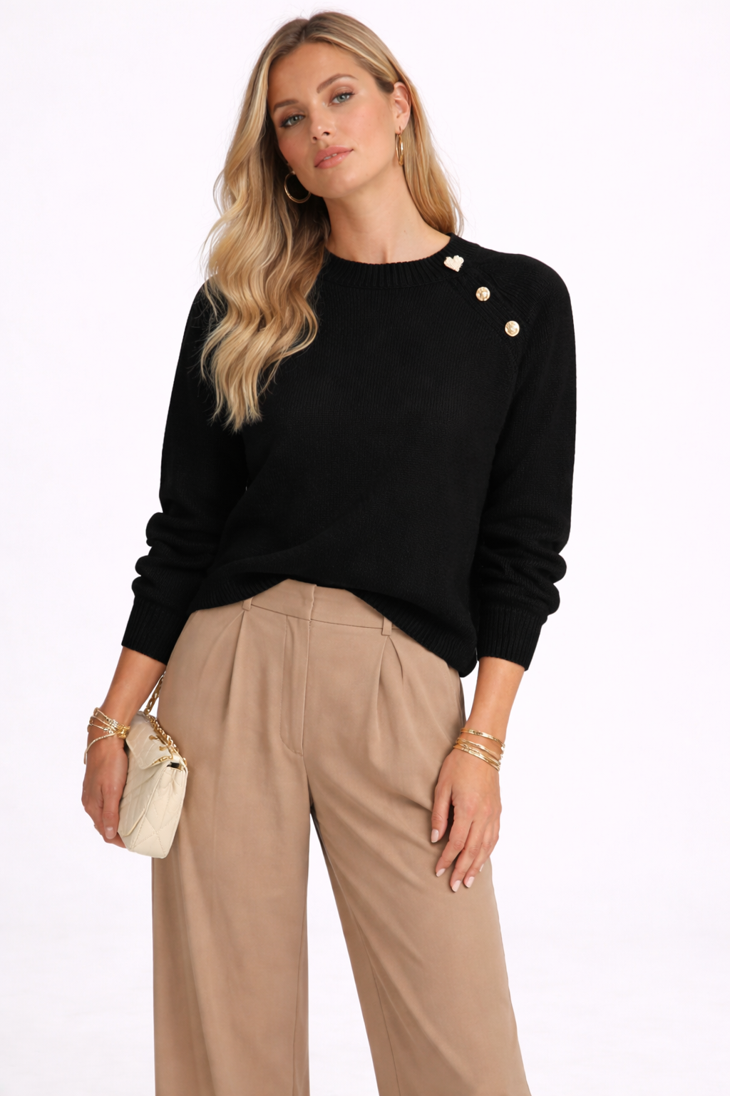 Lilly - Modern Icon Button Sweater